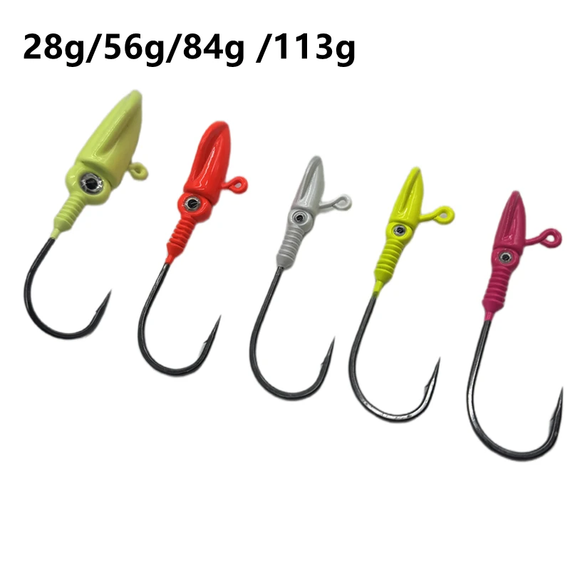 BKK Hook luminous lead jig head well balanced round jig head lure worm swim bait