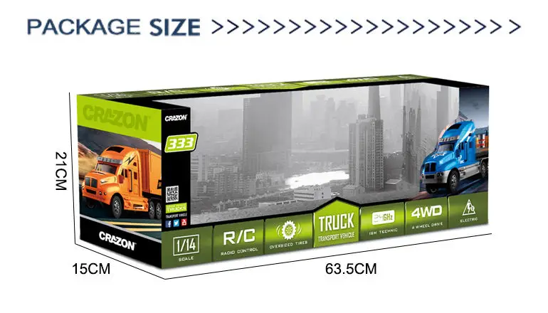 Heavy truck tractor cargo toy rc 2wd trucks rc engineering trailer toys 1:14 scale rc truck and trailer remote control toy