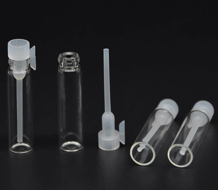 0.5ml 1ml 2ml 3ml 5ml mini glass perfume vial perfume sample vial tester bottle tube with applicator