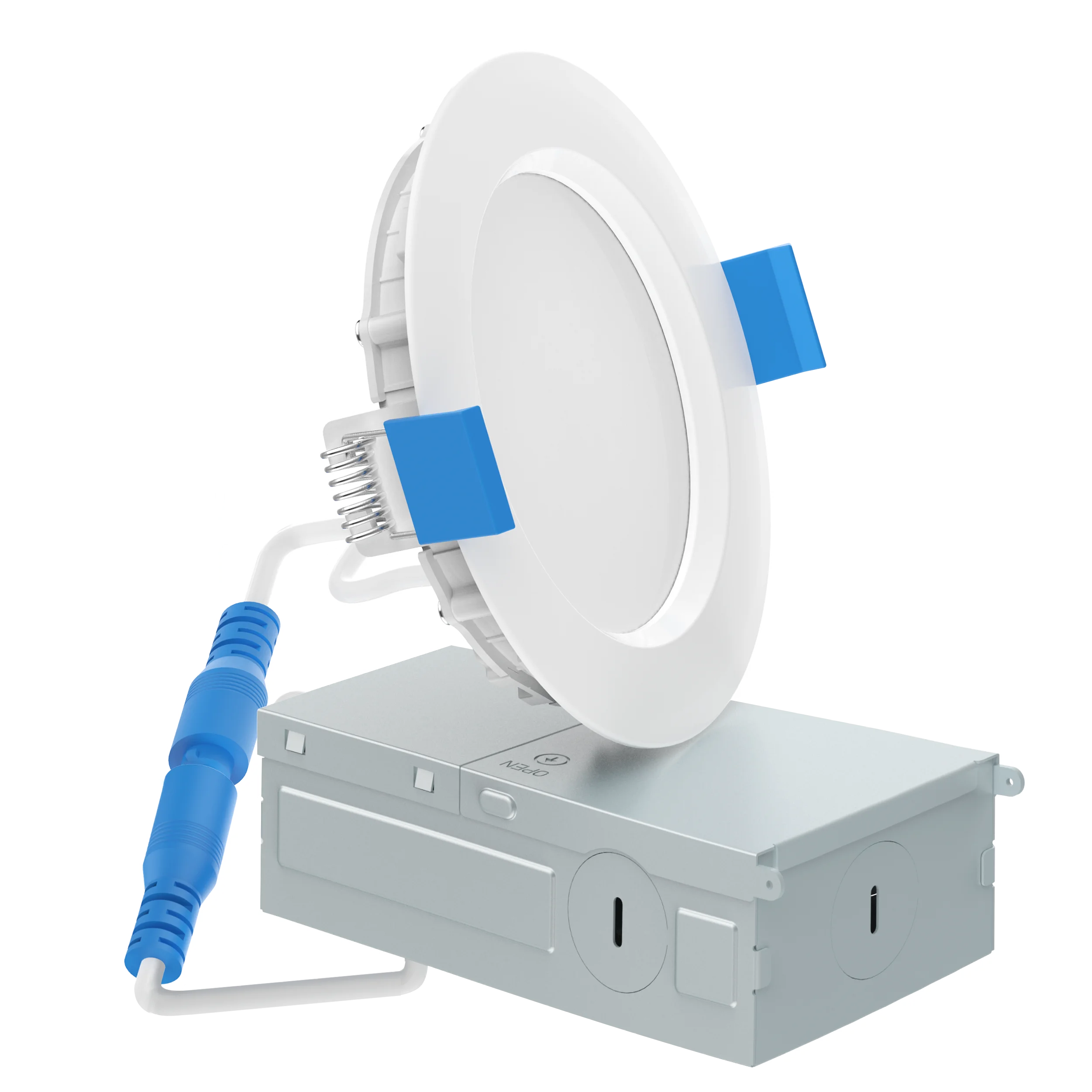 6 Inch Work with Alexa RGBW Color Changing 16W,1350LM Canless RGB & Daylight 5000K Dimmable by App & Voice Control LED Downlight