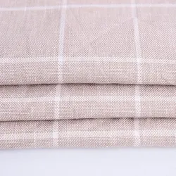 В наличии, пряжа, окрашенная, для костюма, одежды, ткань, хлопок, лен, клетчатая ткань