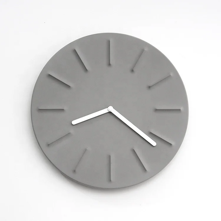 Wholesale Concrete 3D Bedroom Wall Clock 12 Inch Wall Clock Home Decor Custom Logo Wall Clock