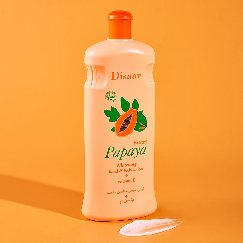 Wholesale 300ml Papaya Body Lotion Cream With Vitamin E Organic Vegan Herbal Moisturizing Brightening Hand