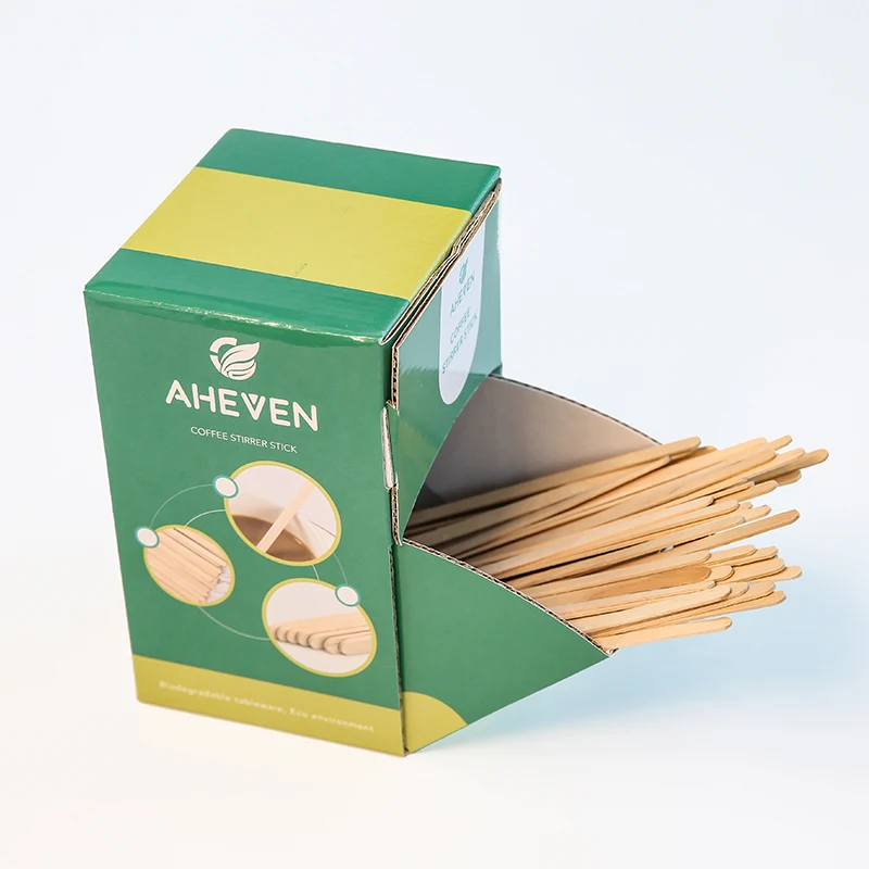 Big Supplier High Quality Round head wooden stirrers for Coffee Shop