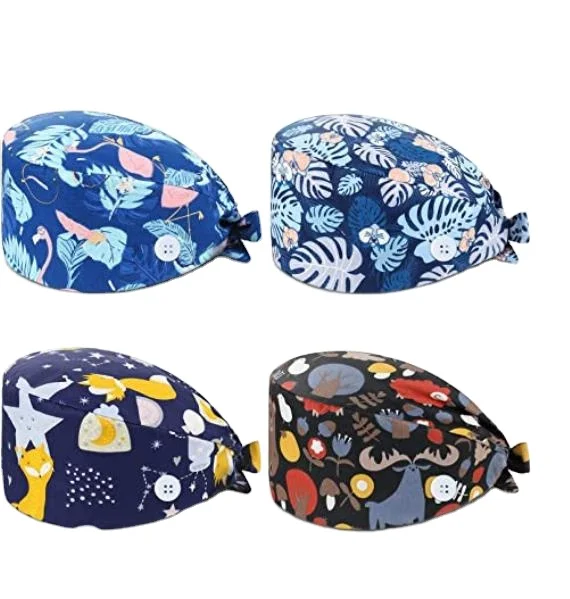 Head Clip Color Surgical Hats plain white Doctors Hair Medical Nurse Operating Room Caps