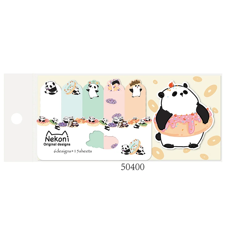 Nekoni Hot Sale Sticky Notes Pad Memo Pad Animal Self-Stick Note Pads Paper Index Bookmark Cute Kawaii Memo Note