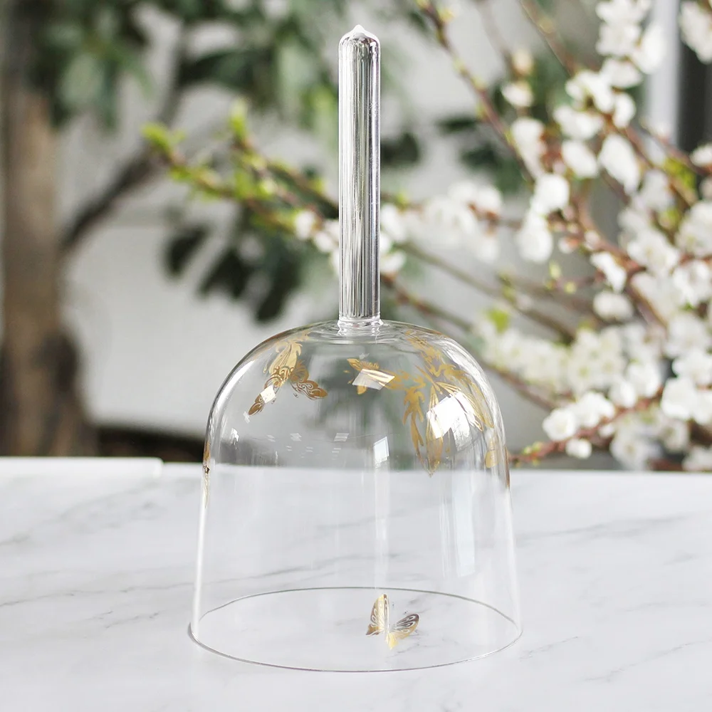 3' - 9' handle crystal singing bowl rainbow 7  colors gold platinum titanium plated 432 HZ 440 HZ C D E F G A B C Note