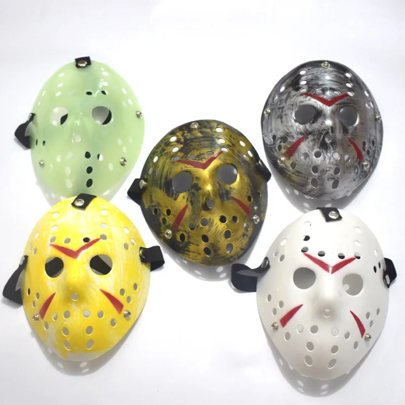 Новая маска Jasons для костюма на Хэллоуин страшная 13-я Хоккейная косплея Рождественский фестиваль вечеринка DD7-113