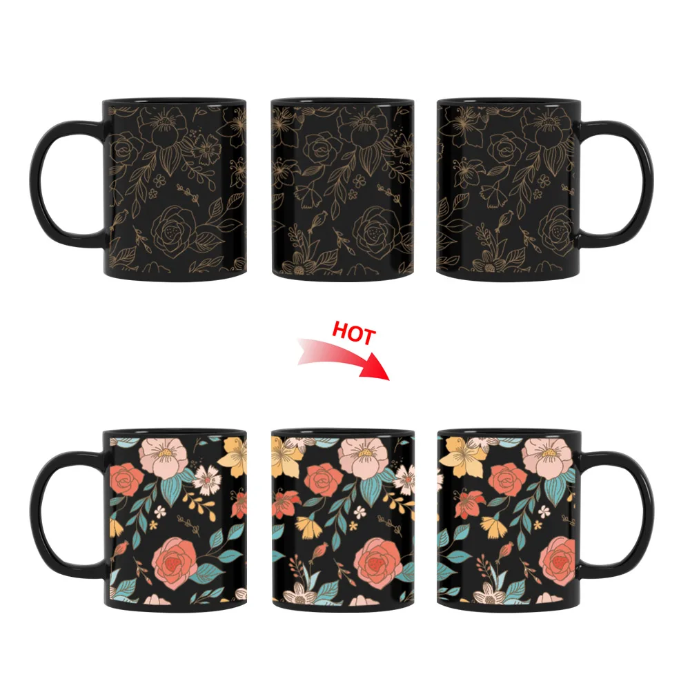 Drink Style Custom Marry Reusable Color Changing Market Sublimation Cup Coffee Ceramic Christmas Mug