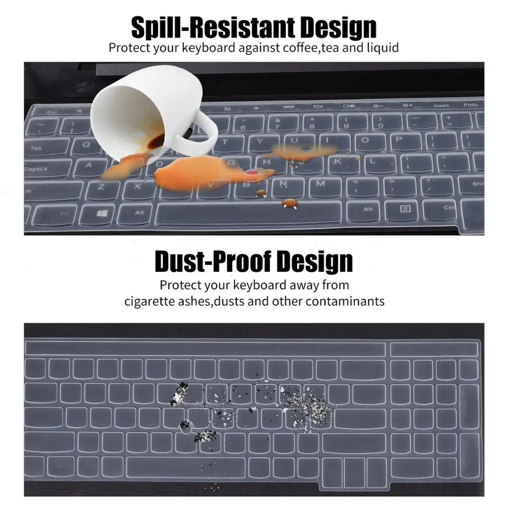 Силиконовая Прозрачная накладка на клавиатуру для Lenovo Thinkpad P70 P71 17,3 дюйма, 15,6 дюйма, Thinkpad P50 P50s