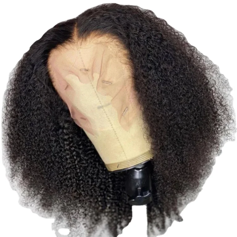 100 Human Hair Glueless 13x4 4x4 Lace Frontal Bob curly Wig 1B Natural Color Wholesale Price