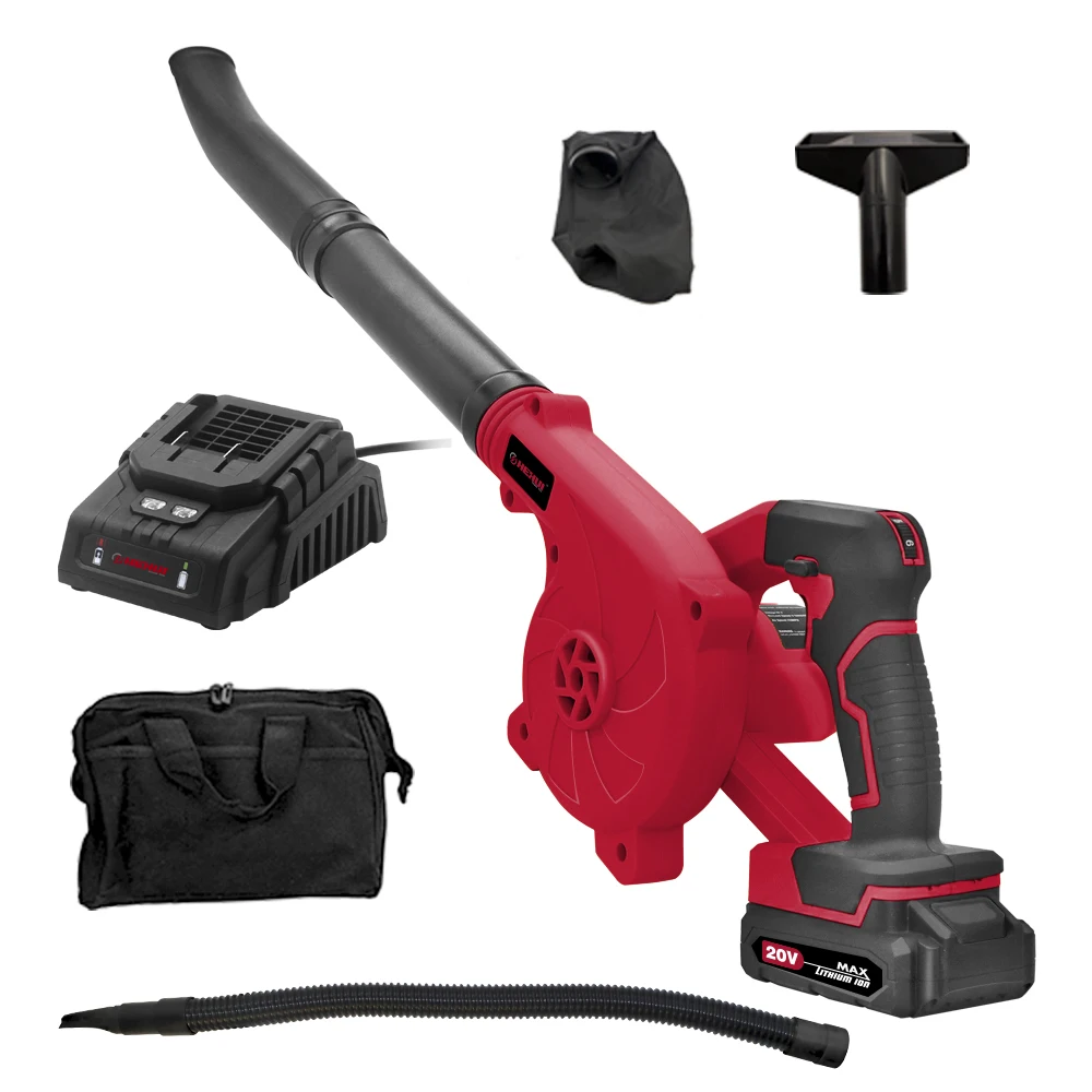 Hehui 20V Electric Brushless Variable Speed Electric Handheld Leaf Blower With Battery
