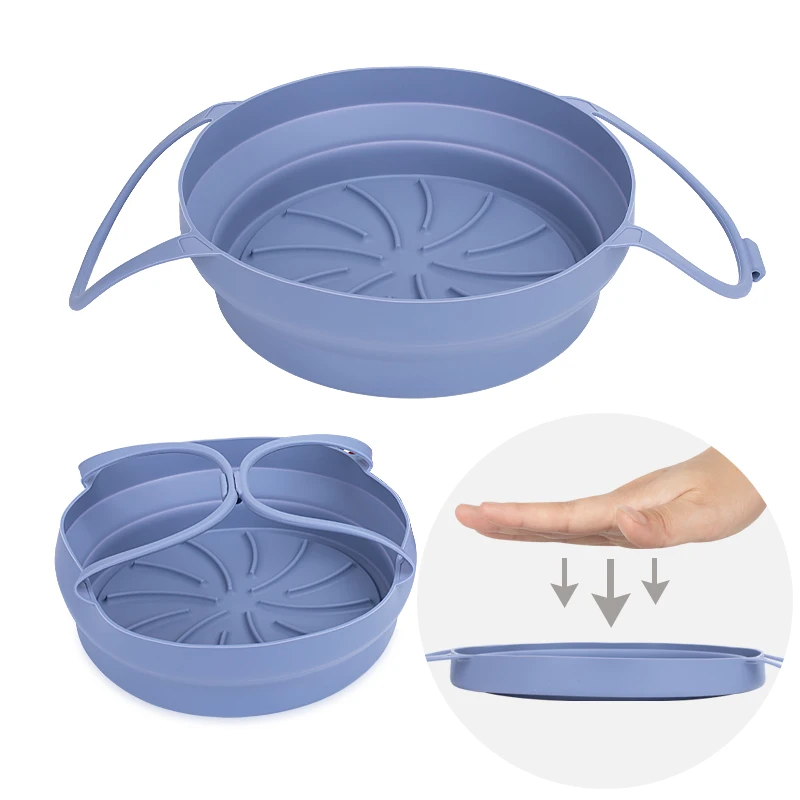 New Silicone Reusable Round Pot Liner Basket Mat Replacement No Stick Air Fryer Silicone Liners Basket