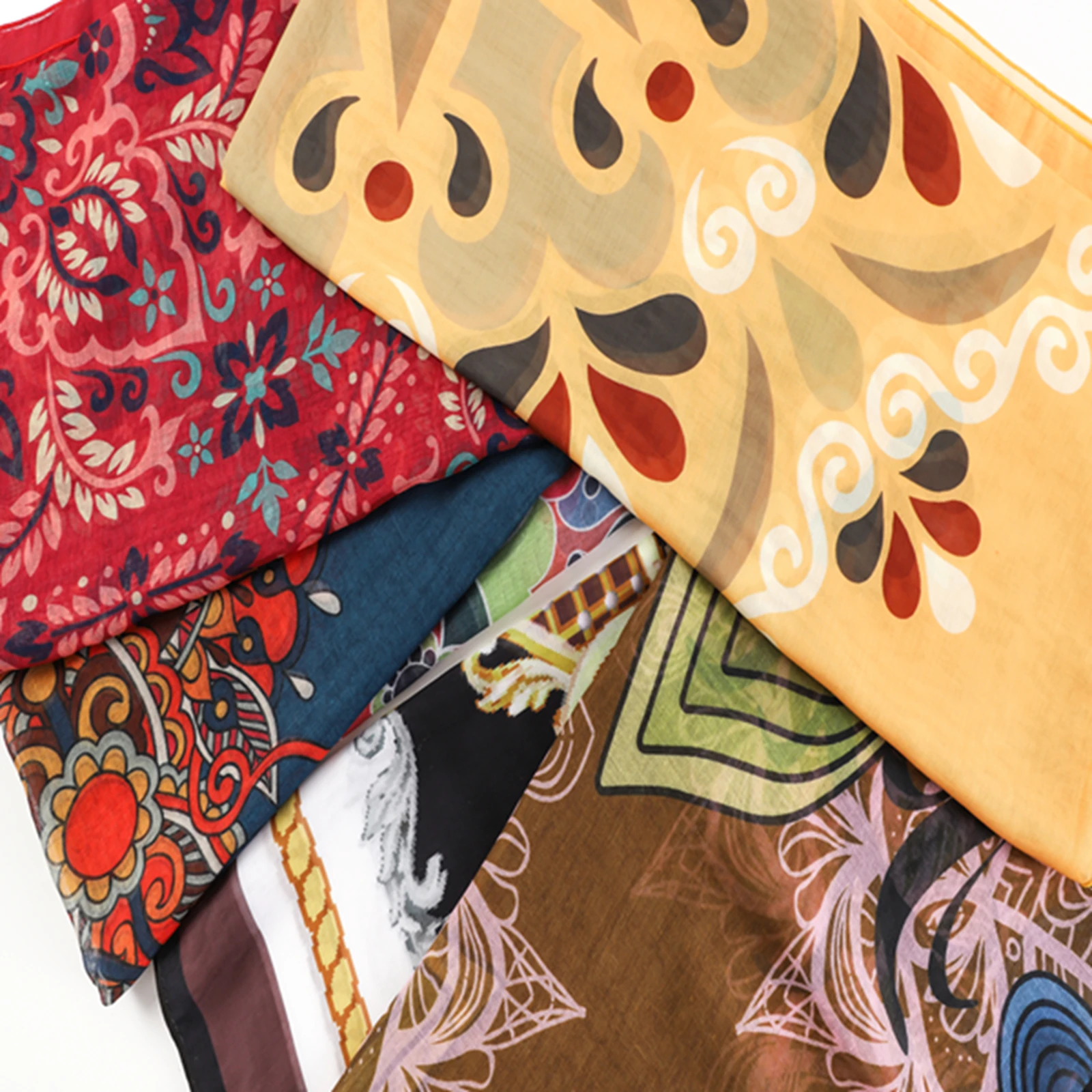 customizable Advanced textile processing hijab Balinese gauze scarf Muslim headscarf for women