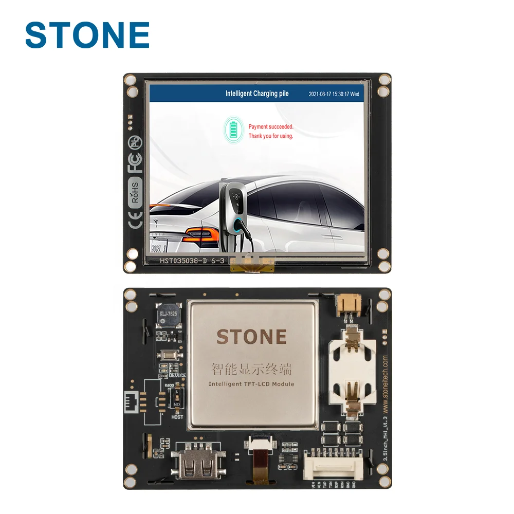 STONE 3.5 Inch 480*320 HMI TOUCH SCREEN LCD PANEL Smart LCD Module Uart Display TFT Display Module for Charging Pile