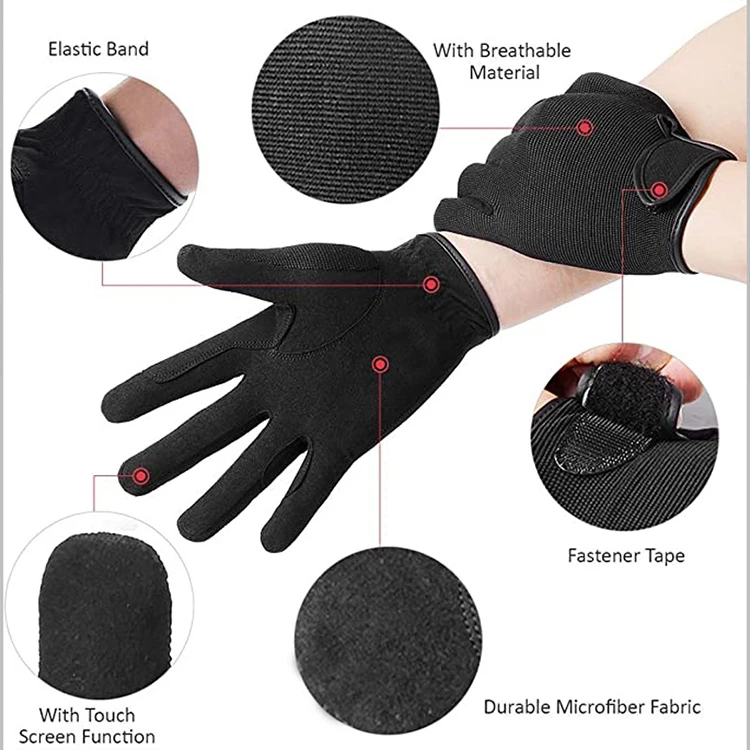 Custom High Quality OEM Outdoor Sports Equestrian Racing Gloves Horse Riding Gloves