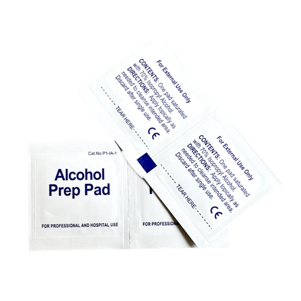 OEM Disposable Cleaning Sterilization Wet Wipe Nonwoven Alcohol Prep Pad Medical