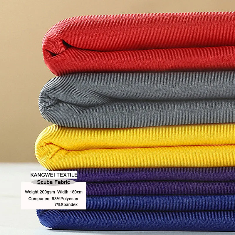200Gsm-Tshirt 93-Polyester-7-Spandex-Fabric Scuba Fabric For Sport Wear Drysuit Scuba School Clothes For Children