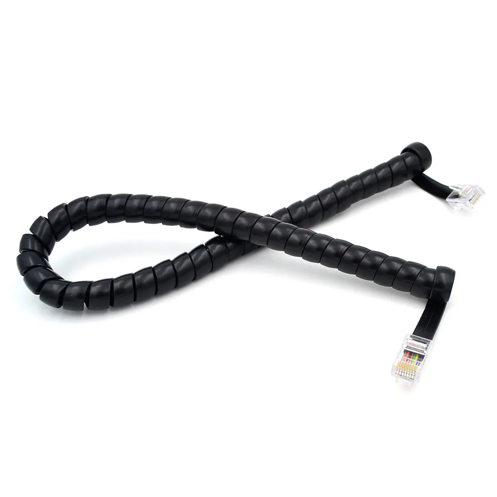 8P8C Telephone Handset Cable RJ45 Coiled Cord