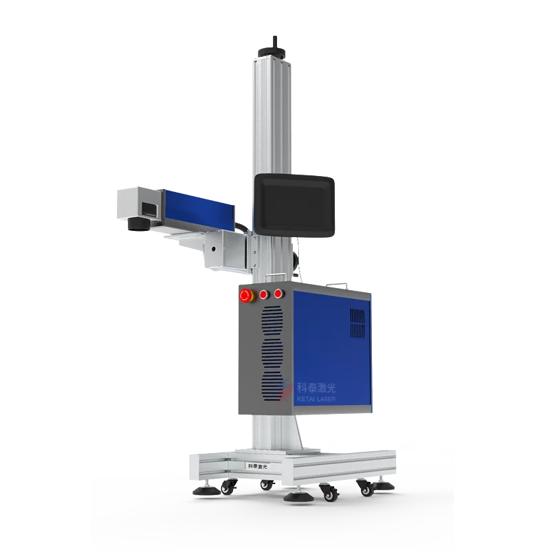 Flying UV Fiber co2 Flying Laser Engraving Marking Machine For PE HDPE PPR PVC PIPE Cable Tube