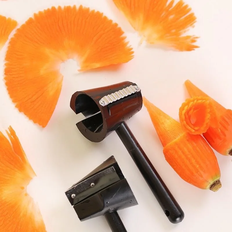 Kitchen Gadget Shredded Tool Funnel Flower Roller Knife Spiral Slicer Vegetable Sharpener Blade Peeler Carrot Skin Peeler