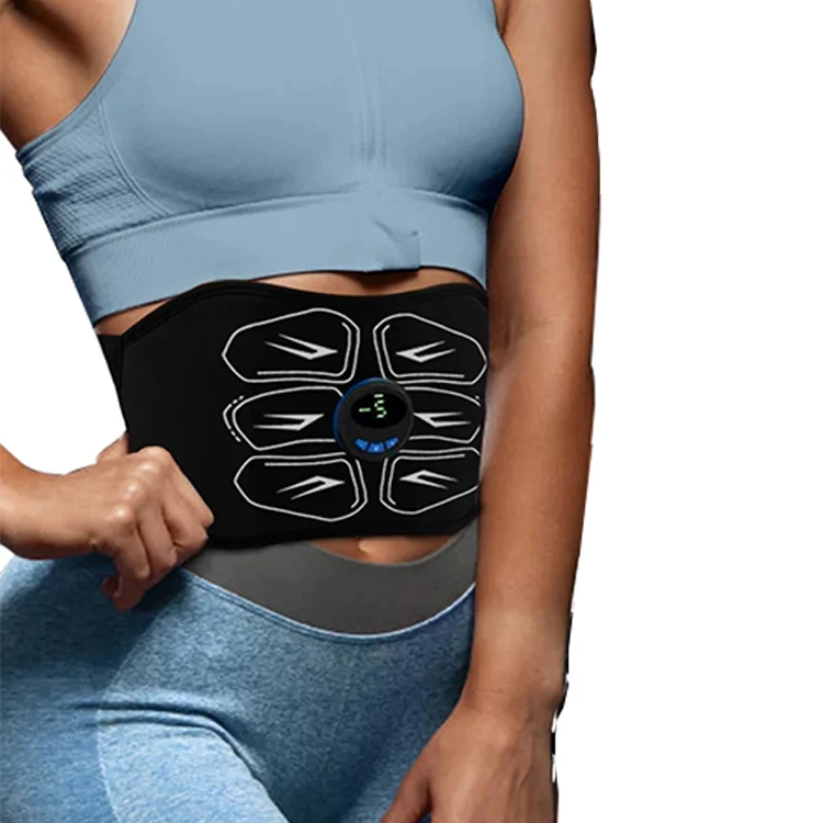 Rechargeable 8-pack Smart Home Fitness Body Toning Belt Ems Abdominal Abs Muscle Stimulator