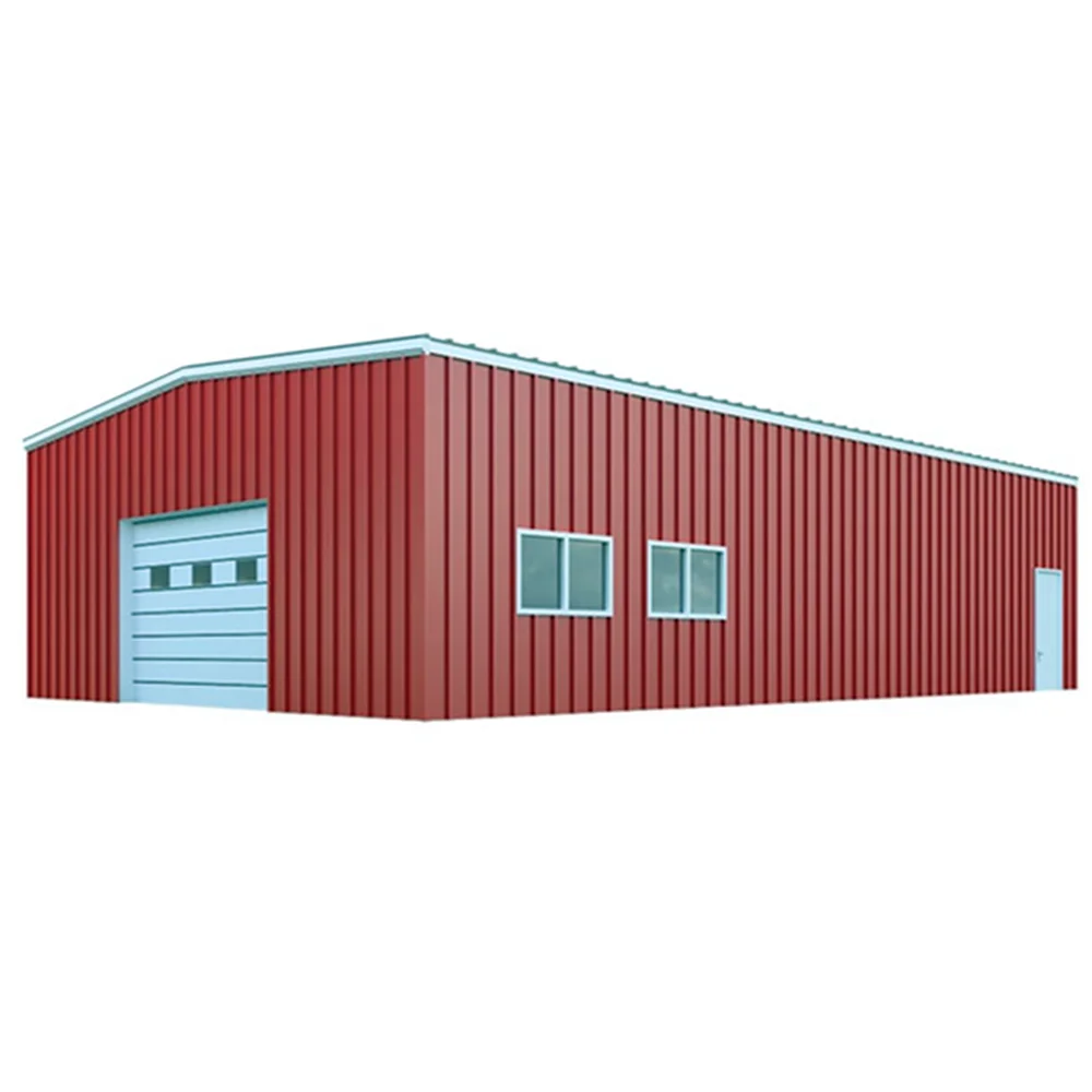 Prefab two-storey House Steel Structure Frame Storage Shed Workshop prefabricated insulated steel buildings with wall cladding