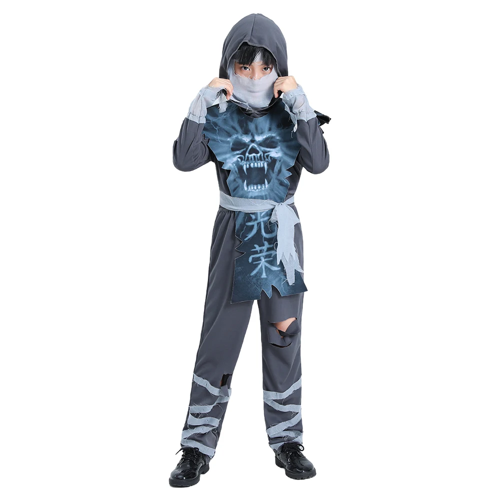 Ready Goods Boy Anime Japanese Ninja Zombie Outfit Kids Halloween Carnival Party Dress-up Costumes
