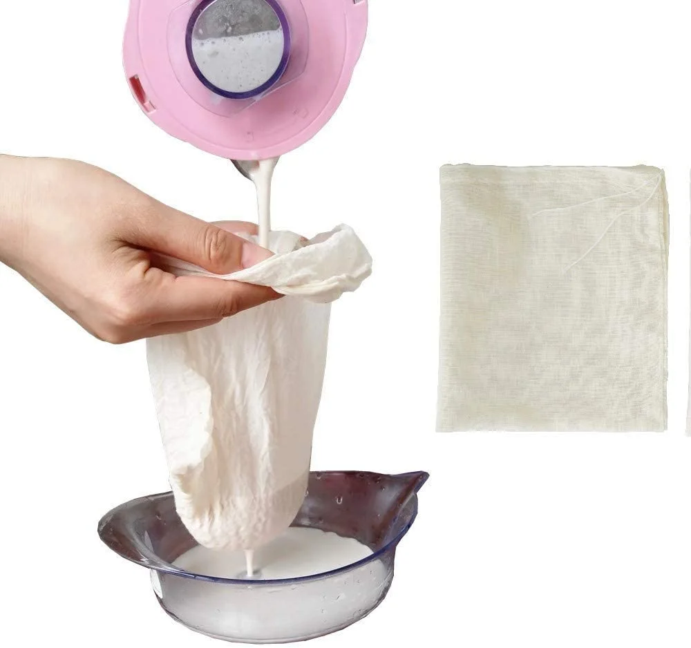 Food Grade Reusable Liquid Organic Cotton Filter Mesh Bag For Nut Milk/Coffee/Tea Filter Hemp Nylon  Washable