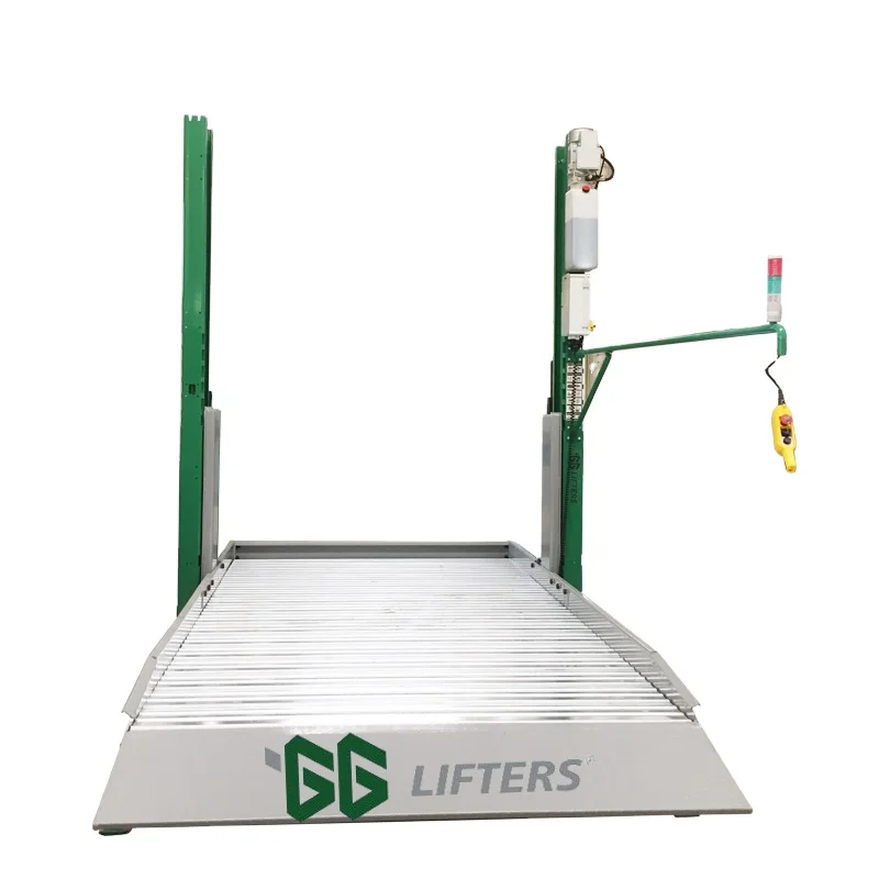 Hydraulic 2 post parking system vertical garage storage stacker two story automatic parking lift 2300kg capacity CE