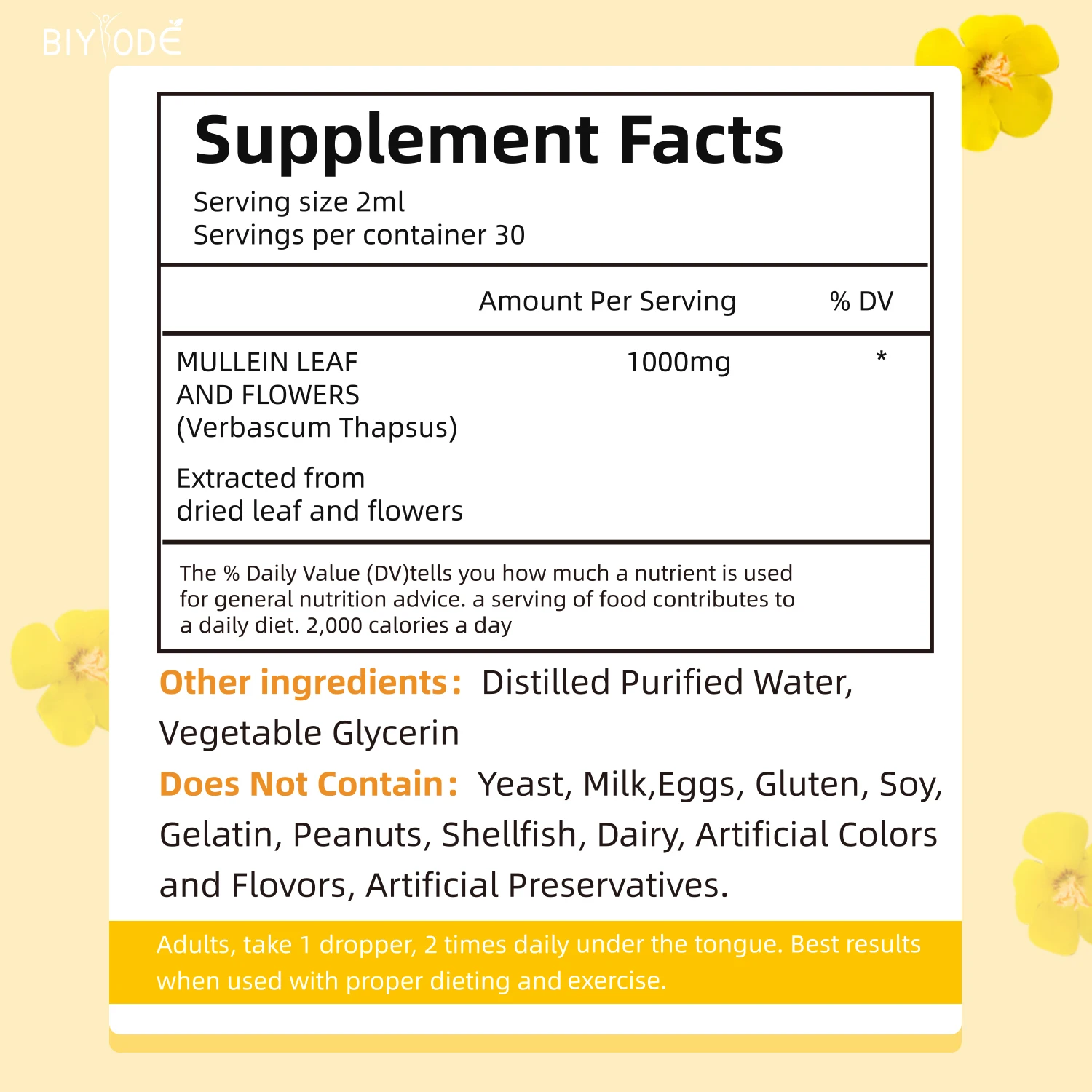 Mullein Leaf Extract Drops