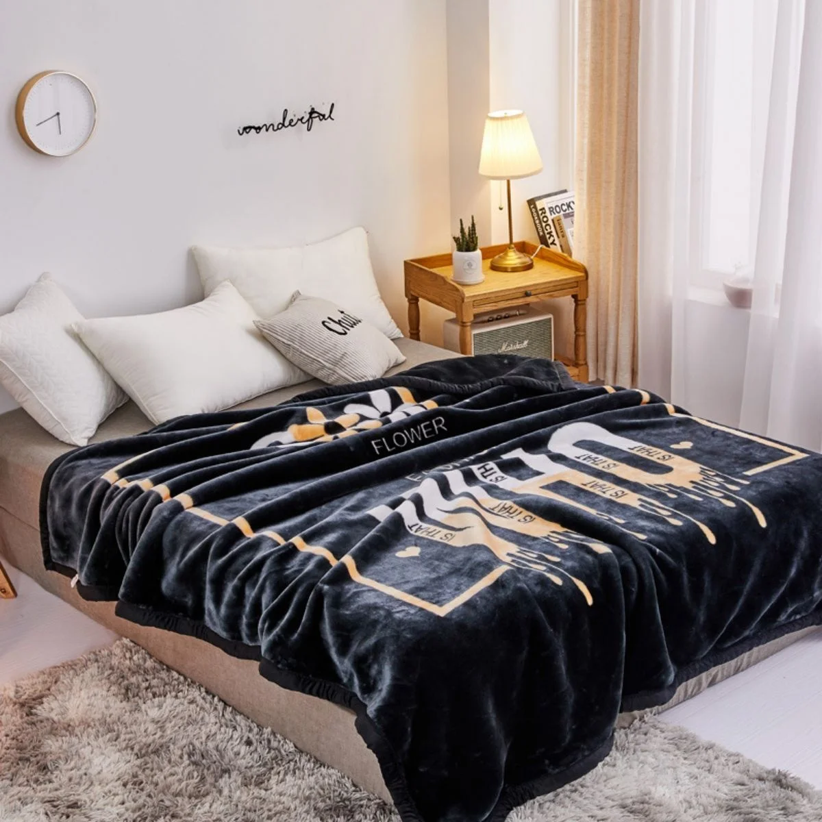 2ply 2kg 3kg 4 kg Super Soft Heavy Winter Blanket King Size Luxury  Thick Korean Raschel Blanket