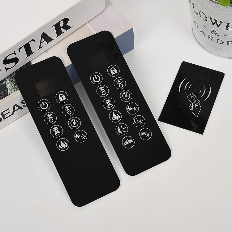 electronic Smart door lock touch panel silk printing tempered glass touch switch toughened glass panel