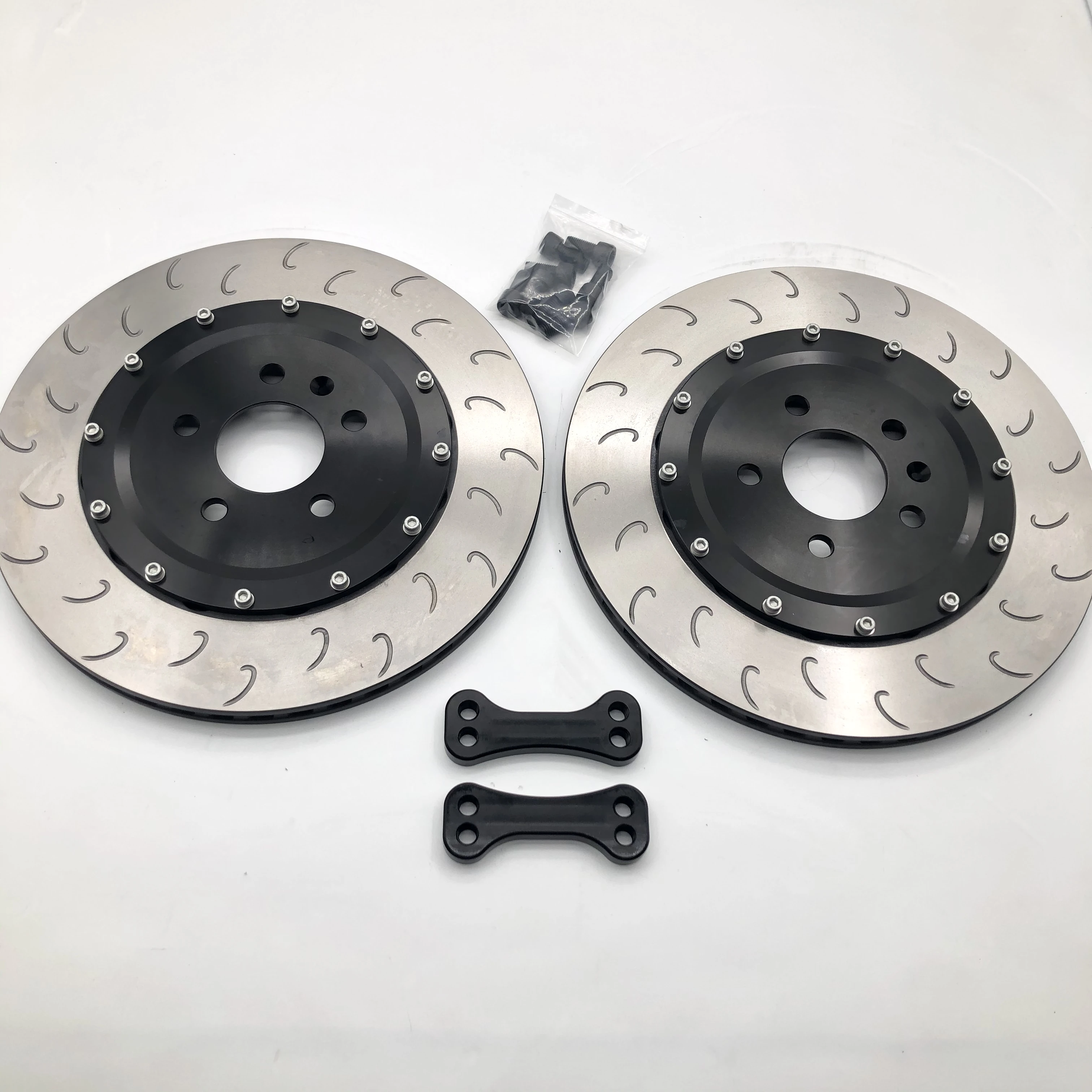 Support Custom New Forged Large Brake Disc Rear Brake Disc Rotors 355*10mm Center Bell Adapter For 2017 Ford focus RS