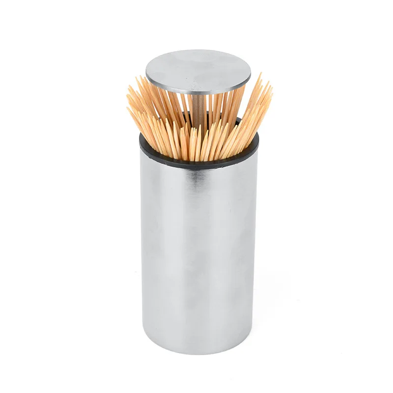 316 silver stainless steel semi-automatic toothpicks