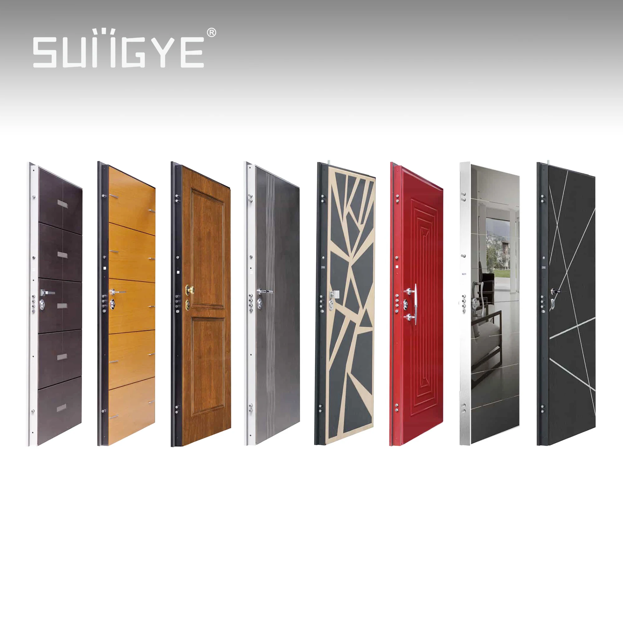 Modern Exterior Main Gate Door Designs Front Iron Entry Doors Entrance Security Steel Door For House