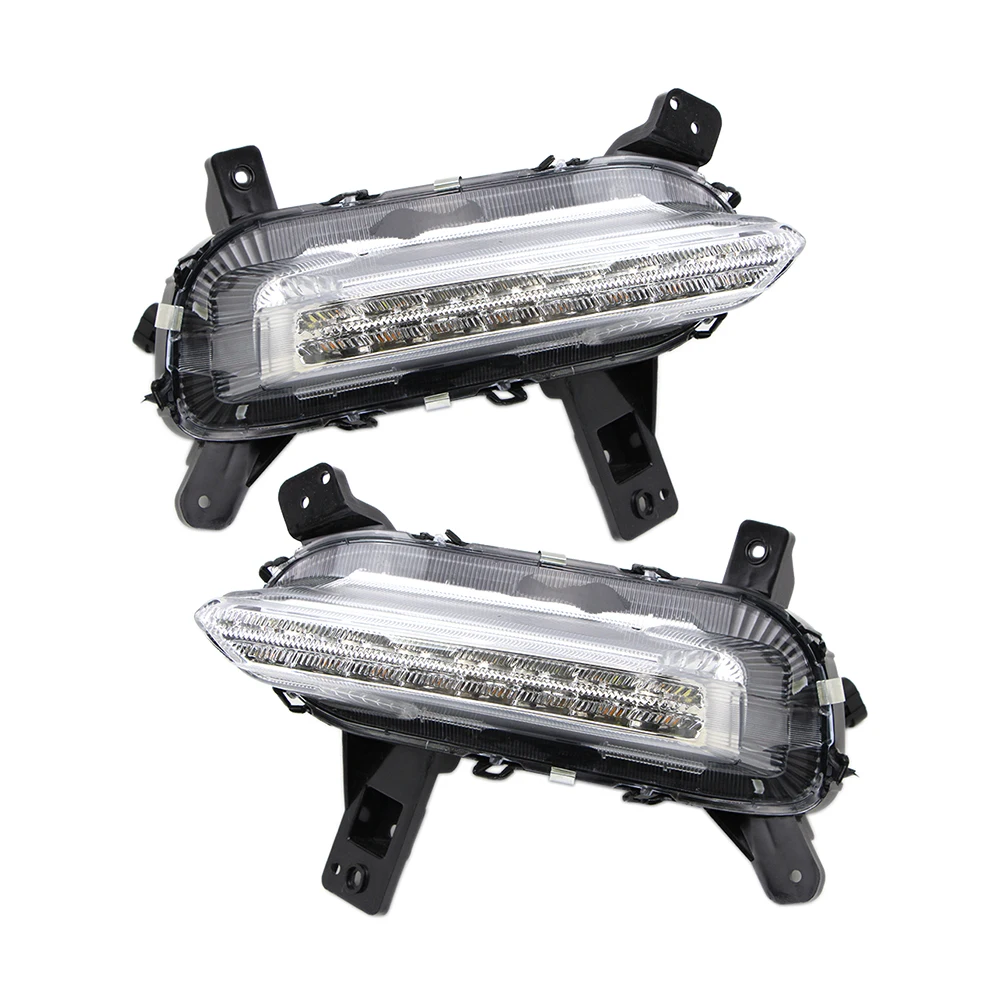 For Kia K3 / Forte / Cerato 2019 2020 LED Daytime Running Light DRL Day Light Fog Lamp with Dynamic Sequential Turn Signal