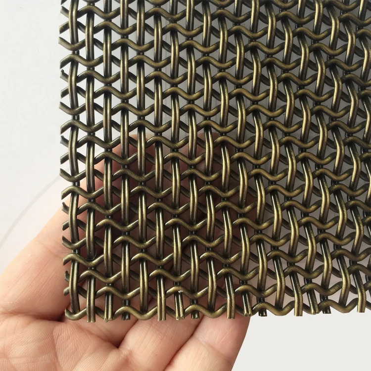 China Factory Decorative Wire Mesh Designer Mesh Bronze Metal Mesh Screen