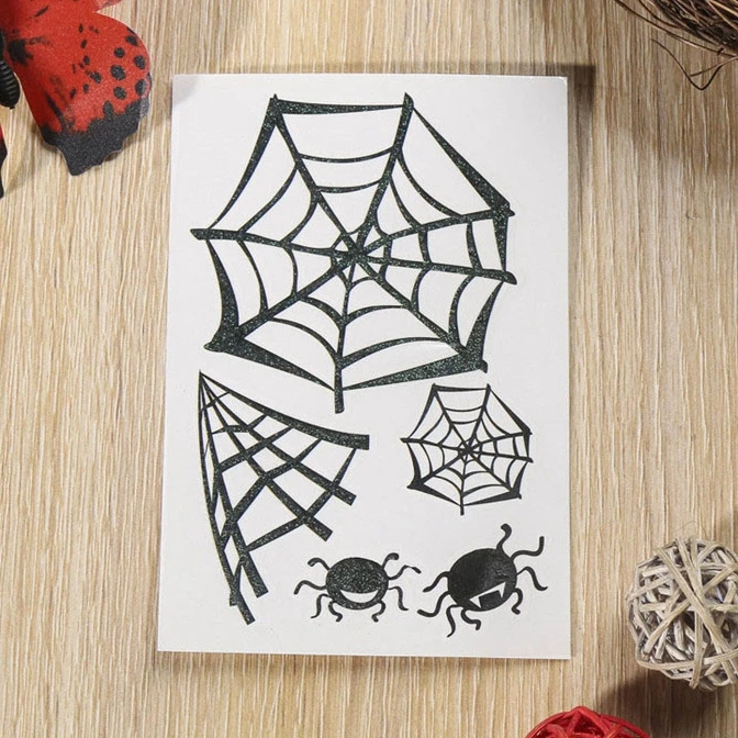 Custom order kawaii face tattoos stickers for kids Water transfer halloween temporary tattoo sticker pumpkin