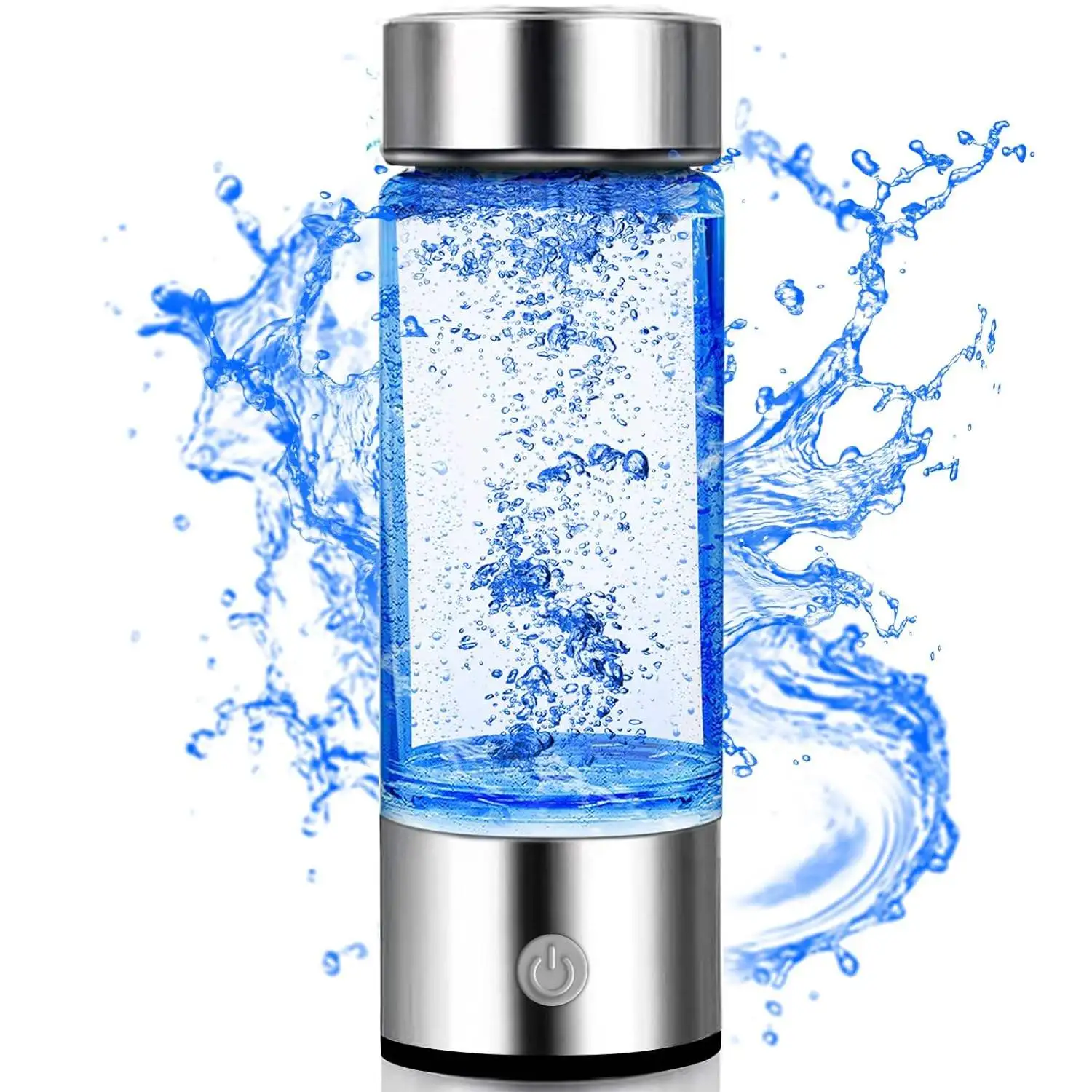2024 Best Selling  Portable 420ml Rechargeable Hydrogen-rich Glass Hydrogen Ionizer Generator Water Bottle For Novelty Gifts