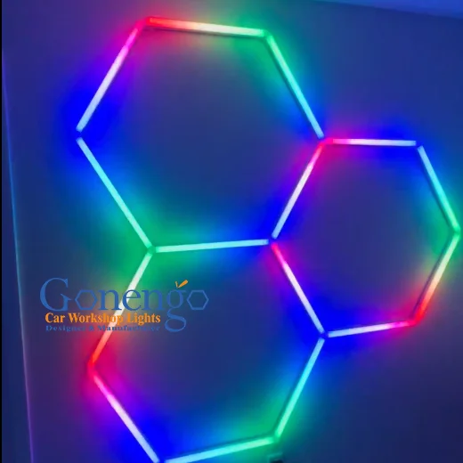 Высокое качество геометрический дизайн шестигранное освещение Rgb Honeycone светодиодный светильник для магазина