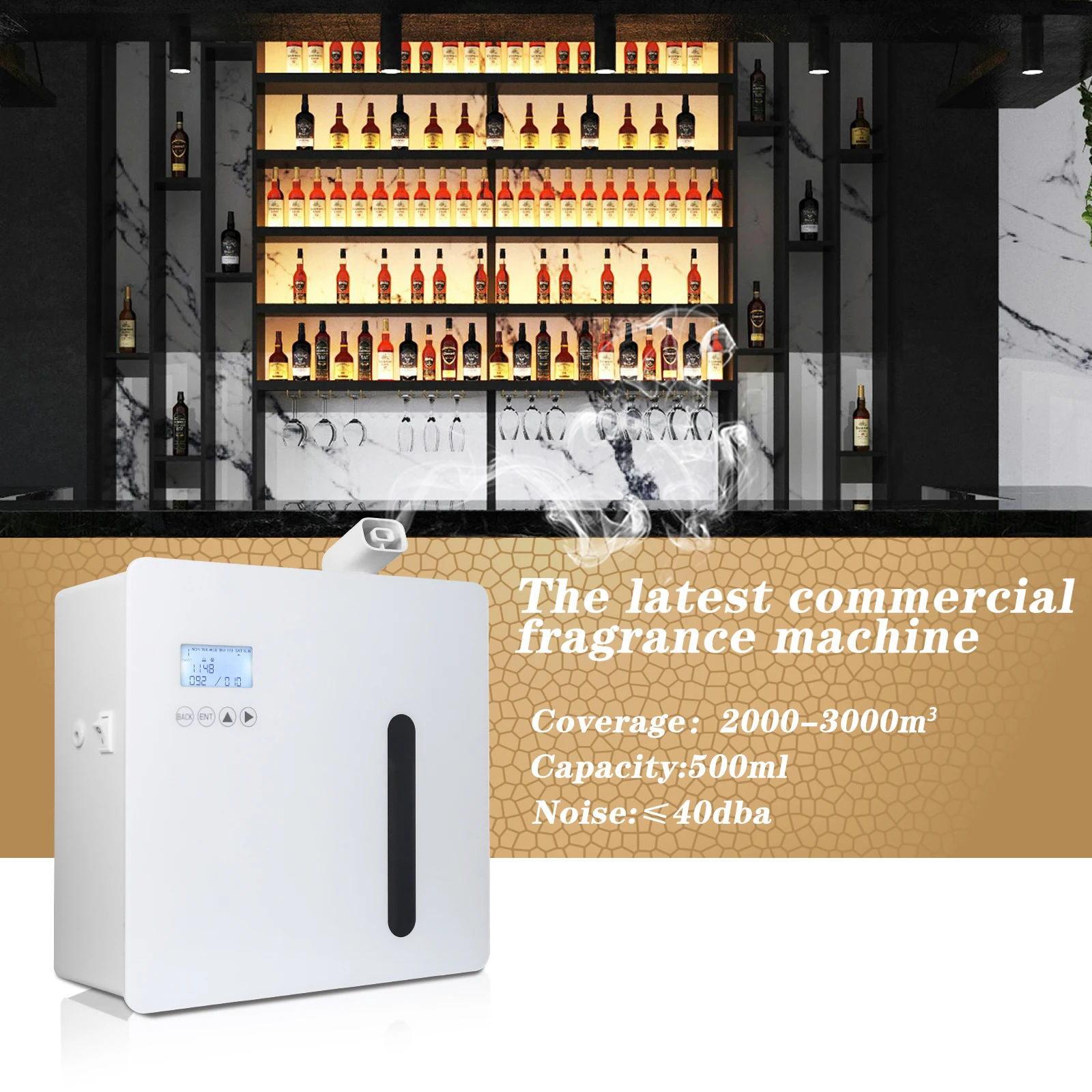Hotel Wall Mounted HVAC machine WIFI  Scent Commercial Appliances Scent Marketing Essential plugin Oil Diffuser