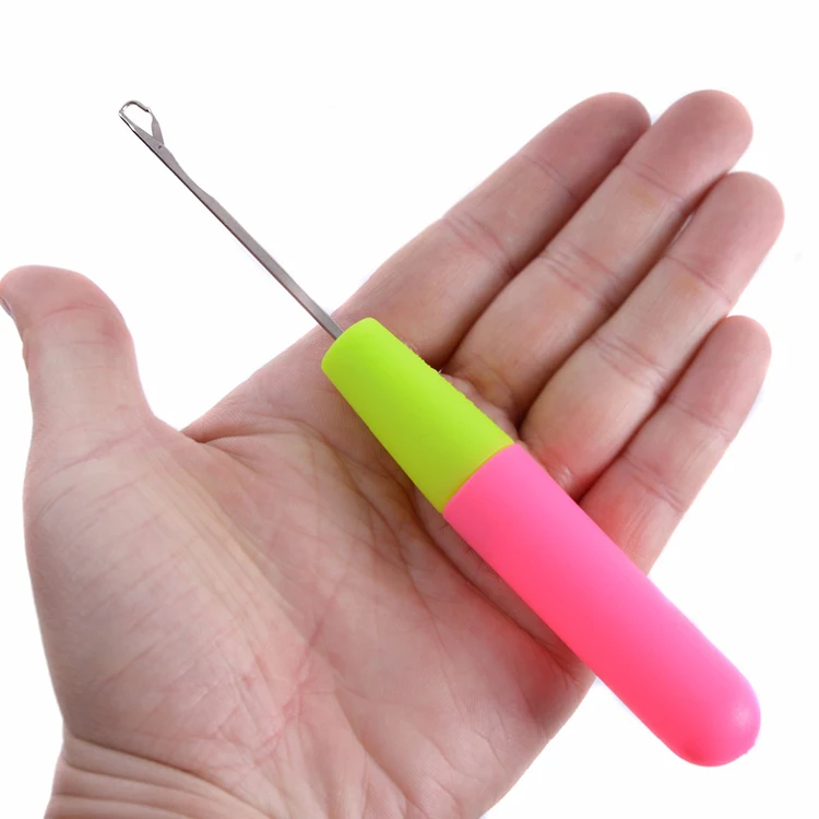 Wholesale Rubber Needle Thread Hook Crochet Hair Needle Crochet Hook For Braids Wig Making Tools