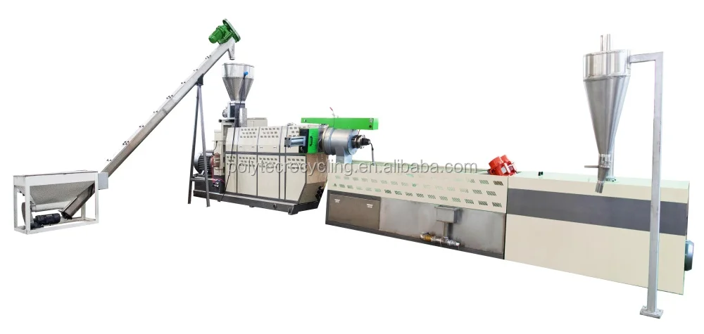 Automatic plastic pelletizing machine PE PP flakes recycling machine plastic recycling equipment