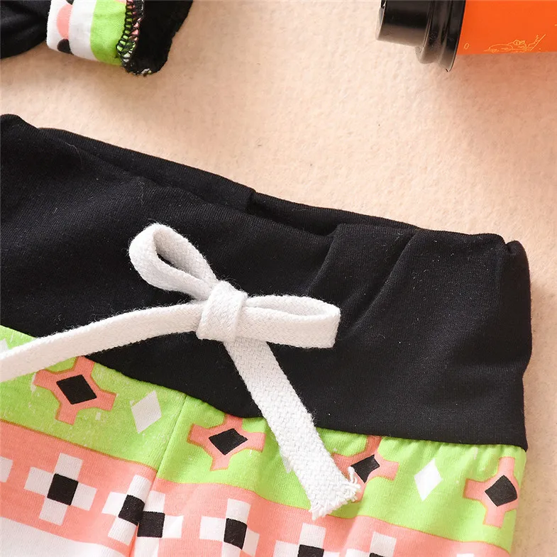  Комплекты детской одежды на весну и осень хлопковая повседневная детская одежда для маленьких мальчиков девочек Толстовка штаны комплект из 2 предметов с красивыми мультяшными буквами