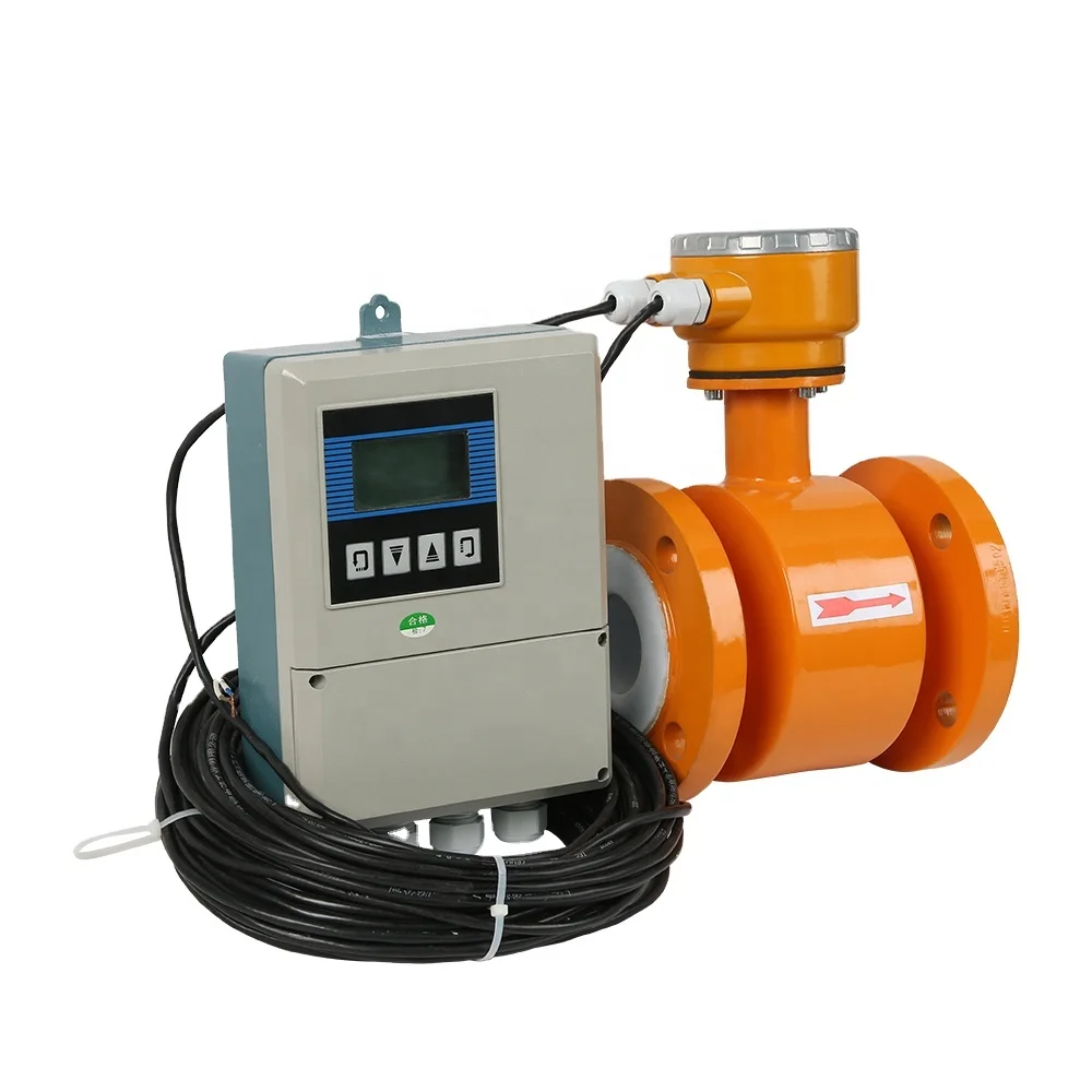 220V воды расходомеры коррозионной титановый магнитный расходомер морской соленой с импульсным