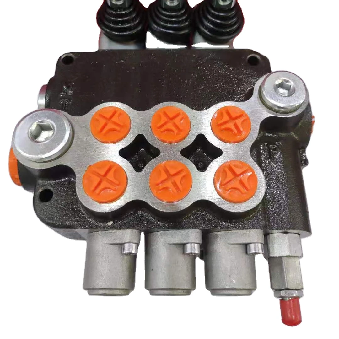 3 spool 3 way 3P80 Monoblock Directional Control Valve distributor Distribuitor hydraulic  21GPM used for construtcion machinery