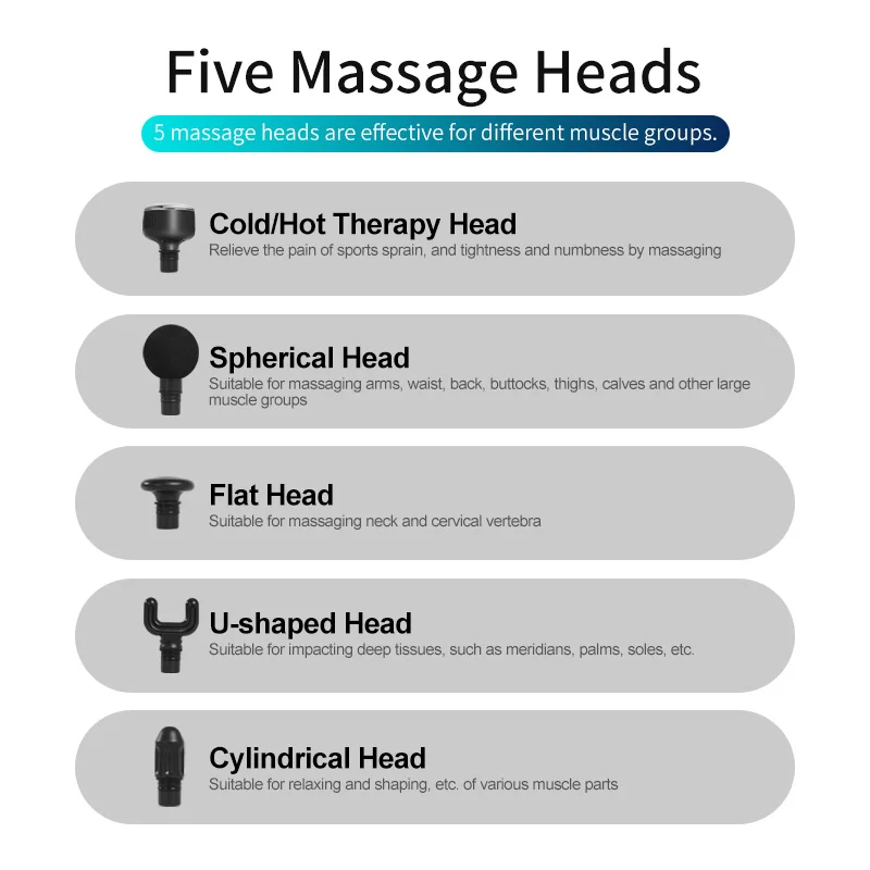 New Heating and cooling massage gun 3200rpm Handheld Percussion Muscle Massager with 2400mAh Battery and Type-C Charging