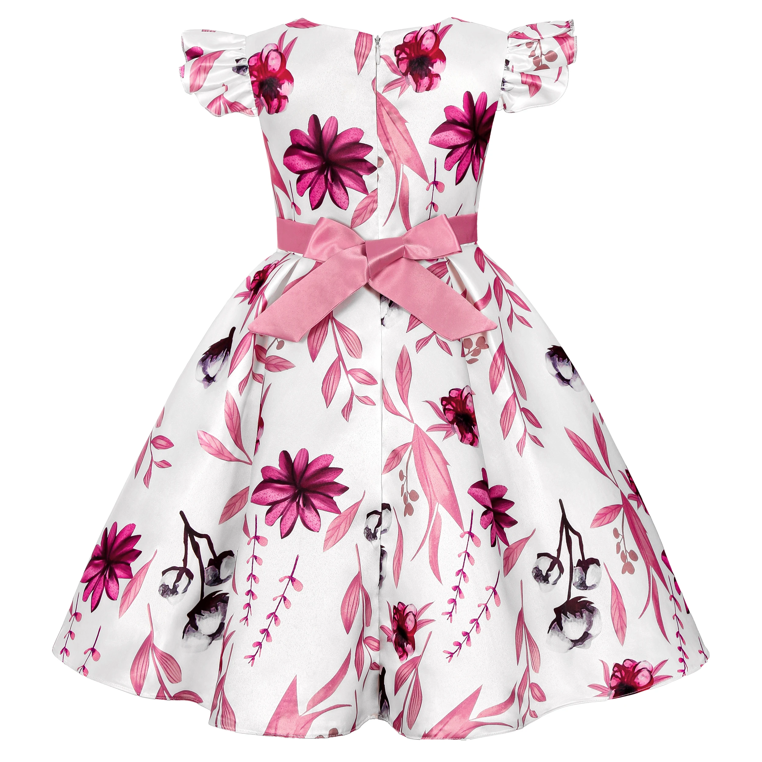 Goodada Garment Printing Flower Baby Girls Wedding Dress Girl Formal Dresses Baby Frock Party Wear 3-10 Year Girl Birthday Dress