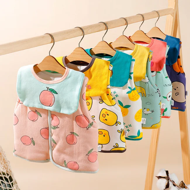 SE2235 из полиэстера для маленьких девочек, для маленьких мальчиков, детский жилет без рукавов Детское плате-майка без рукавов для маленьких детей, одежда для маленьких мальчиков жилеты